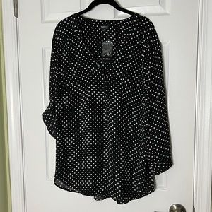 Torrid Pullover Polka Dot Blouse